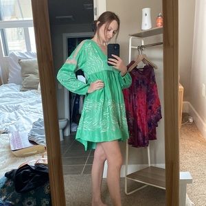 Free People V-Neck Long Sleeve Dress